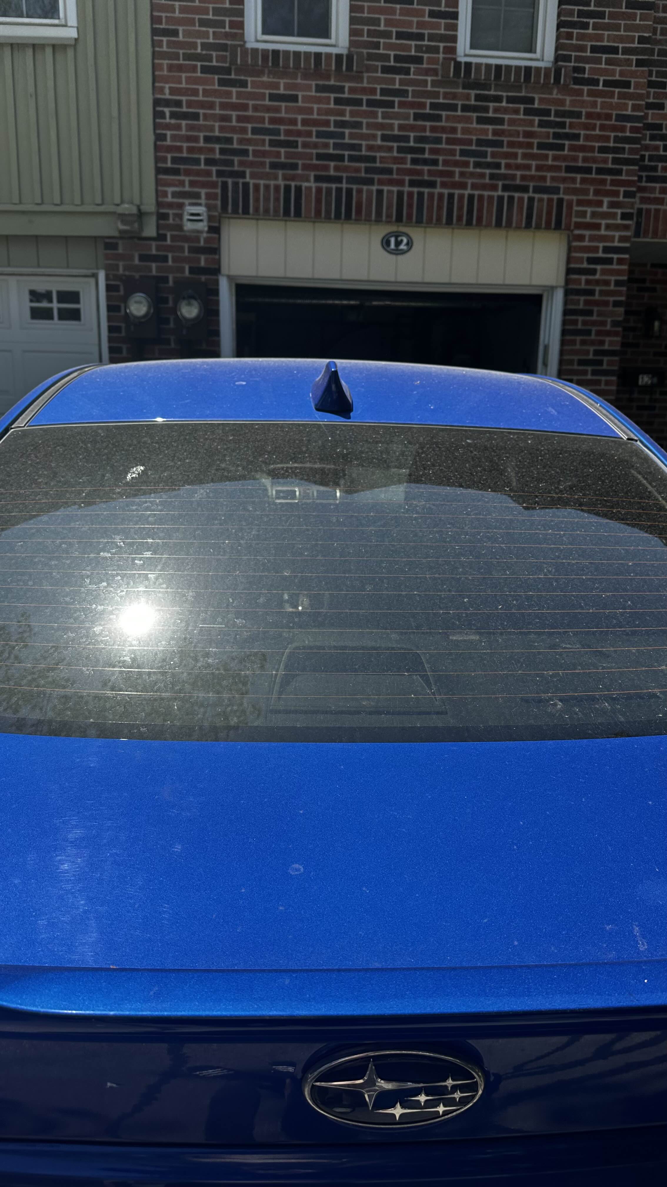Roof & rear glass — before